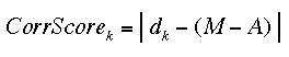 CS_k=|d_k-(M-A)|